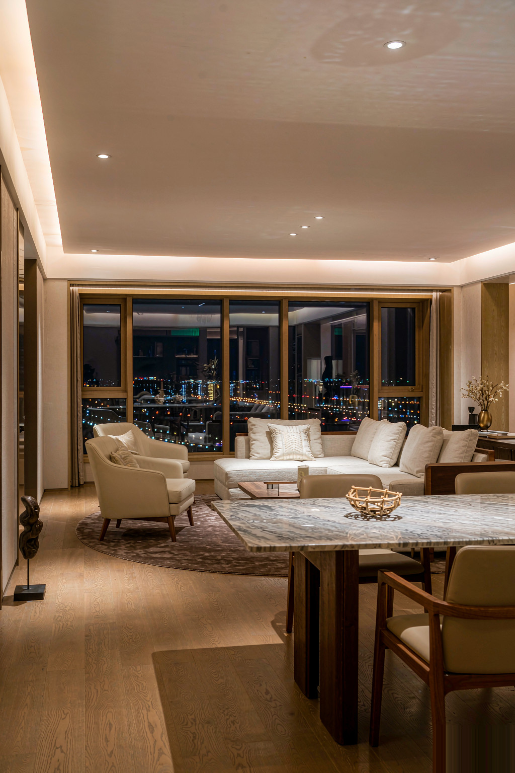smart lighting in a modern residence